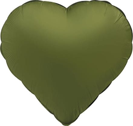 Folat - Folieballon Hart Olive green - 45 cm