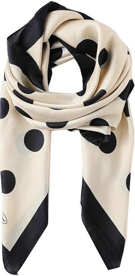Dames Sjaal - Stippen - Halsdoek - Hoofddoek - Wit