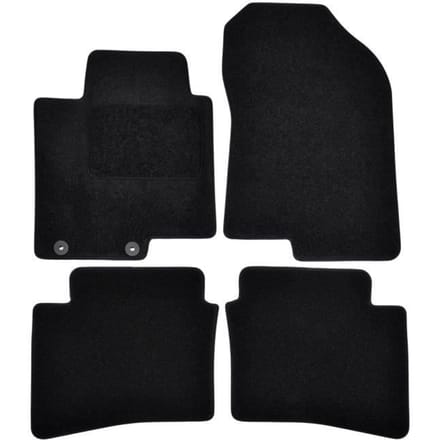 Vloermatten - Hyundai - i20 - Zwart velours - 4 stuks - Nauwkeurige pasvorm