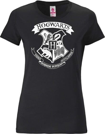 Logoshirt T-Shirt Harry Potter - Hogwarts Logo (Weiß)