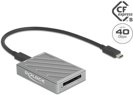 Delock 40 Gbps USB Type-C™ Card Reader for CFexpress type B memory cards