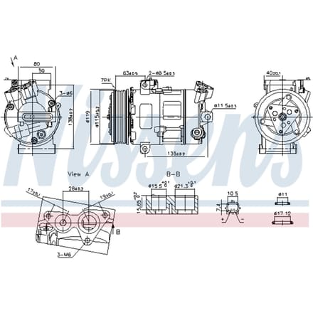 Compressor airconditioning NISSENS KLIMA NIS 890947