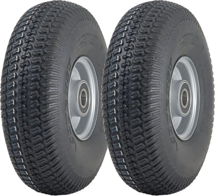 4.10/3.50-4 Grasmaaierband met stalen velg, 4-laags, P332, 20 mm lagers (set van 2)