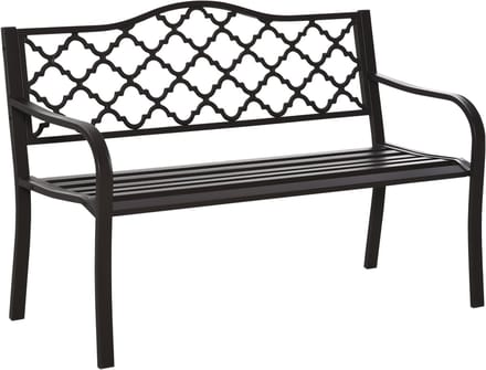 Outsunny tuinbank - Metaal - 128x60x89cm - Bruin