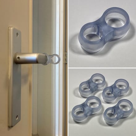 Sumio Products® Deurklink Buffers [4 stuks] Transparant - Stootdoppen - Muurbeschermers / Deurklink bescherming - Flexibele Deurstoppers