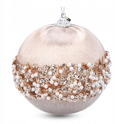 Onbreekbare kerstbal 10 cm beige - elegante decoratie
