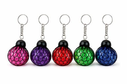 Sleutelhanger mesh stressbal 5