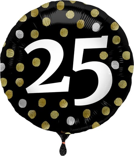 Folat - Folieballon Glossy Black 25 - 45 cm