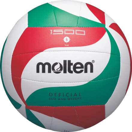 Molten Volleybal V5M1500 - Maat 5 - Wit groen rood - 270gr