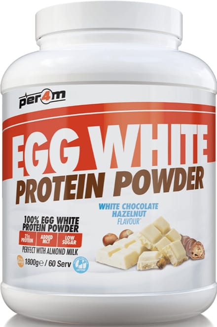 Per4m Egg White Protein Powder (1800g) White Chocolate Hazelnut - Eiwitten - Ei-eiwit