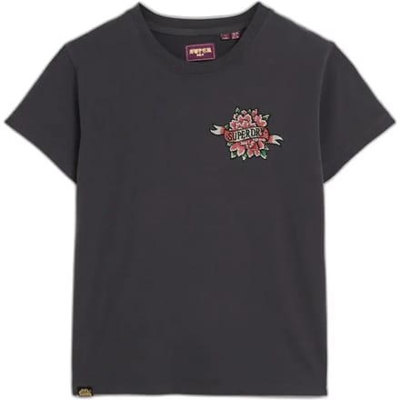 Superdry - Tattoo Rhinestone getailleerd T-shirt - Dames - T-shirts