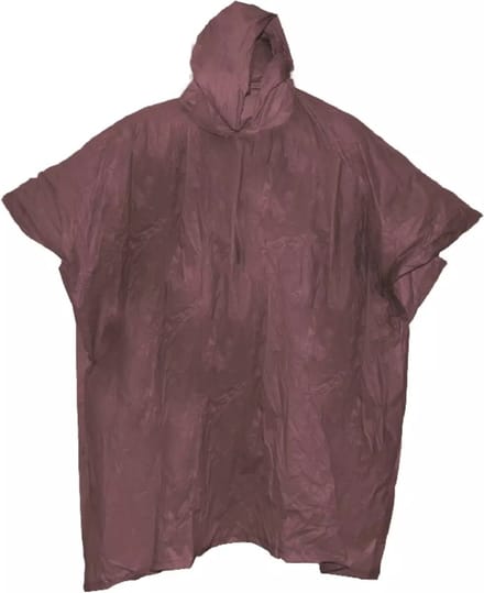 Benson Regenponcho met capuchon - bruin - herbruikbaar - PVC