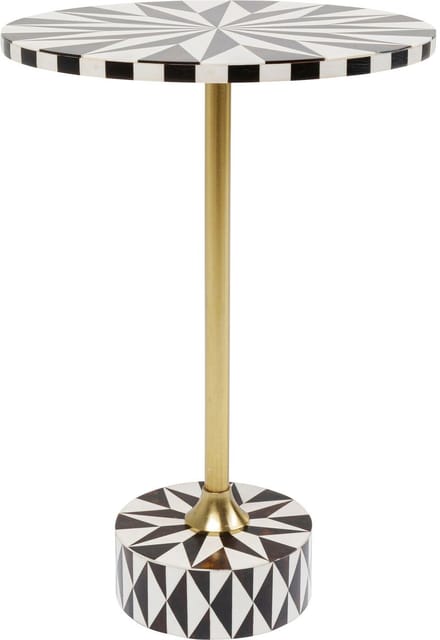 Bijzettafel Domero Star Brown White Ø40cm