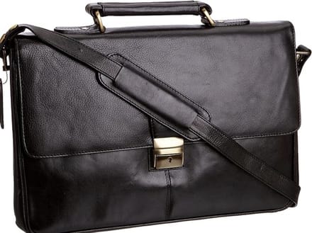 Visconti Russel Leather Bag - Zwart - leder - Kwaliteit