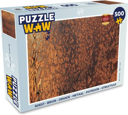 Puzzel Roest - Bruin - Oranje - Metaal - Patroon - Structuur - Legpuzzel - Puzzel 500 stukjes