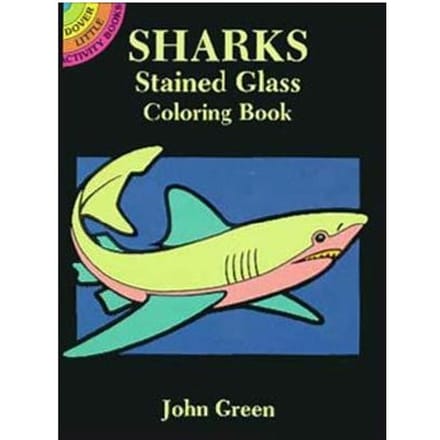 Sharks Stained Glass Coloring Book - John Green