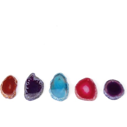 5 Stuks 30 40mm Meervoudig Gebruik Natuurlijke Onregelmatige Vorm Agaat Schijven Kavel DIY Decoratie Benodigdheden blue