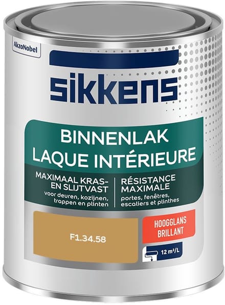 Sikkens - Binnenlak Hoogglans - F1.34.58 - Mengverf - 750 Ml