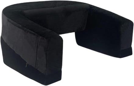 Schootkussen - Armsteun bureau - Comfortabel werken - Met zijvak - Small formaat - Zwart
