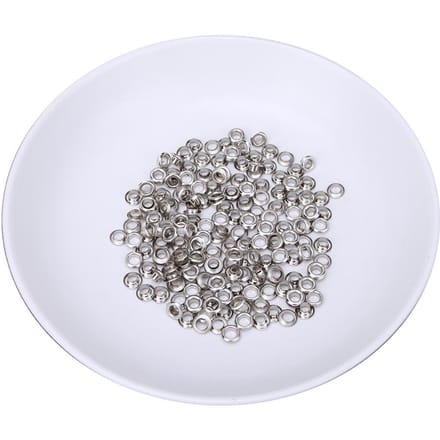 100 stuks 5mm messing dubbelzijdige ringen klinknagels ring voor riem schoenen tas leer ambacht Silver