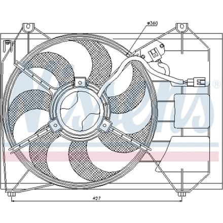 Koelventilatorwiel, motorkoeling NISSENS 85346