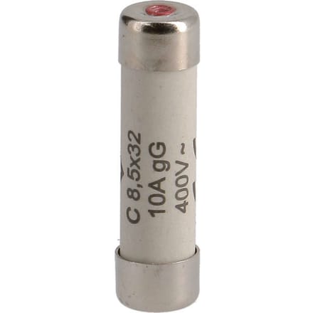 Hager Cilindrische Zekering 10A 400V 8.5x32mm Klasse Gg - L8532C10 [10 Stuks]