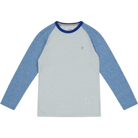 Farah Raglan-baseball-T-shirt voor kinderen (Blauw)
