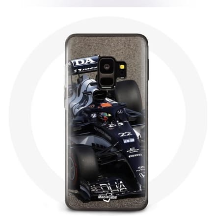 Coque pour Samsung Galaxy S9 Plus Formule 1 Yuki Tsunoda pilote automobile de F1 Bleu
