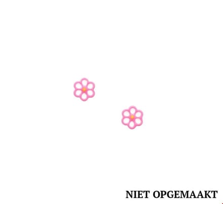 Oorknoppen Bloem Zilver Gerhodineerd Glanzend