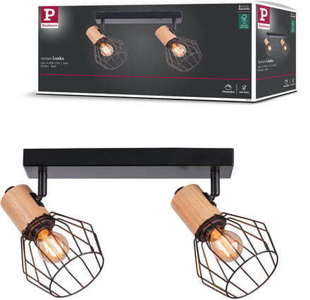 Spotlight Lanka E14 230V max. 2x20W dimbaar Zwart