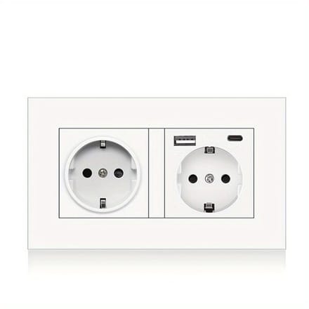 Stopcontact met USB-C-oplader