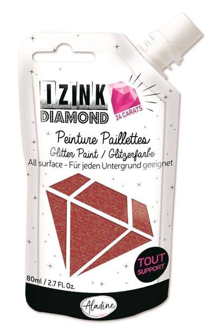 Rood 24 karaat Glitterverf Izink Diamond
