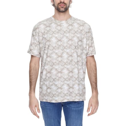 Beige Gestructureerde T-shirt Model An13368100127ro