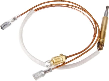Thermokoppel - Vlamsensor Gas - Terrasverwarmer Reparatie - Groeftype Aansluiting - 350 mm - Wit