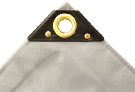 PVC afdekzeil, 650g, 4x8m (32m²), grijs, waterdicht zeil