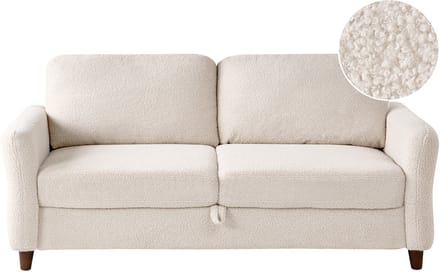MARE - Driezitsbank met opbergruimte - Beige - Bouclé