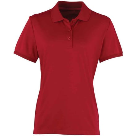 Premier Dames/Dames Coolchecker Piqué Poloshirt (Bourgondië)