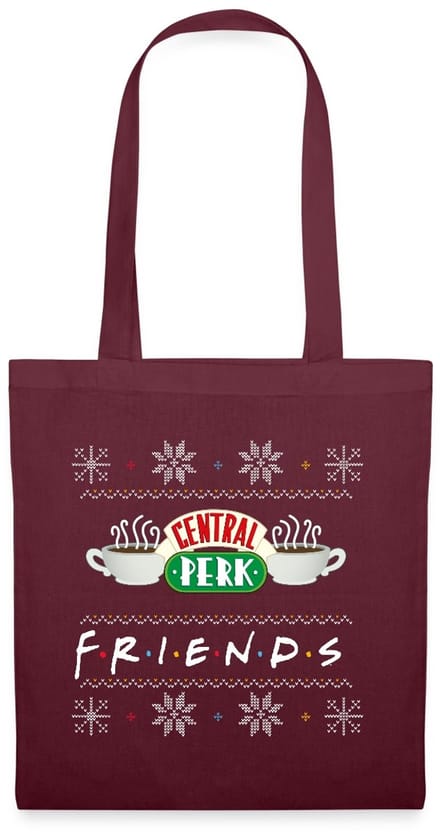 Friends Central Perk Lelijk Kerstmis Tas Van Stof Schoudertas