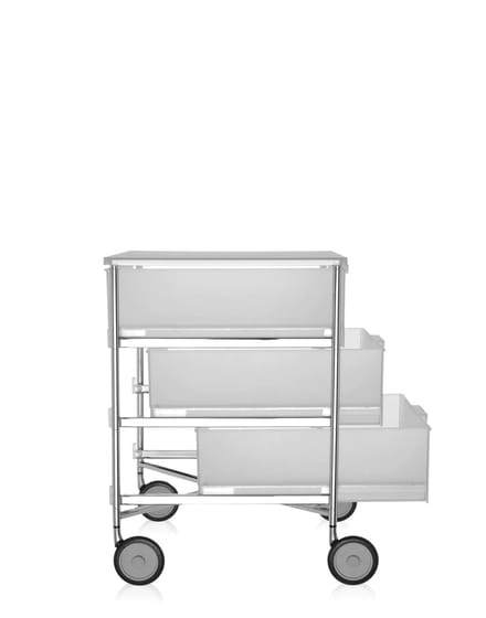 Kartell Mobil 3 - ijskleurig - met wielen