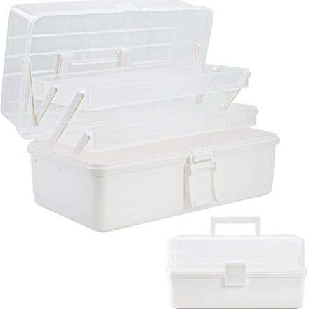 RONN® Naaidoos Opbergbox - Naaidoos - Naaikoffer - Wit - 13cm x 7cm x 7cm