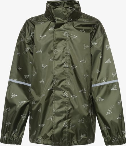 Mountain Peak kinder regenjas - Groen - Met capuchon - Ritssluiting - Maat 170/176