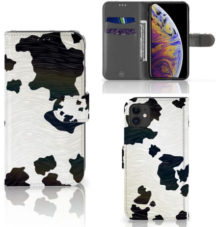 Apple iPhone 11 Telefoonhoesje met Pasjes Koeienvlekken
