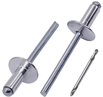 Grote flens aluminium blindklinknagels 5,0 x 12 mm - 50 stuks