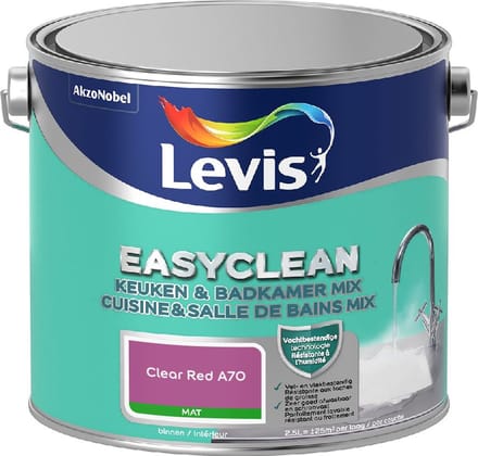 Levis - Easyclean Keuken & Badkamer Mix - Clear Red A70 - Mengverf - 2,5 L