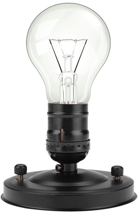 Vintage Industrial Ceiling Mount Iron Pendant Light - E26/E27 Bulb Screw Base - Wandlamp voor Thuis en Hotel (Zwart)