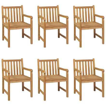 vidaXL - 7-delige - tuinset - 160x80 - cm - massief - teakhout