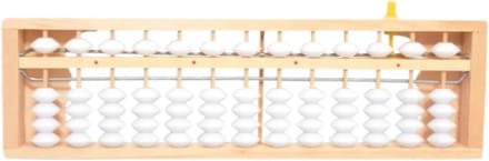 Rekenhulp Abacus - Telraam Rekenmachine - Wiskunde Leren - 13 Rijen Met Knop - 27 cm - Wit