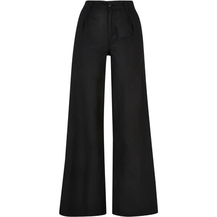 Urban Classics - High Linen Mixed Wijde broek - Taille, 28 inch - Zwart