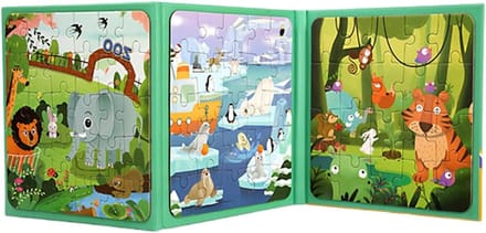 Magnetisch Puzzelboek - Leer Puzzels - Vaardigheden Ontwikkelen - Handige Opbergoplossing - 18x18 cm - Multicolor