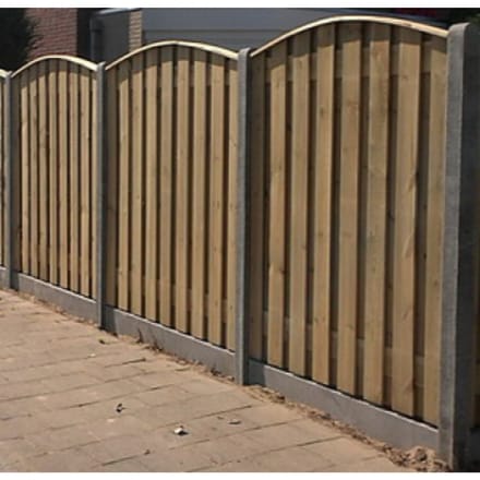 Hout beton schutting per complete set 200x190cm 21pl. toog